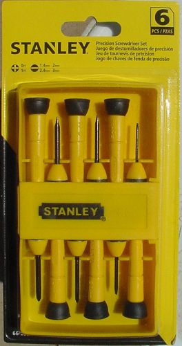 Stanley Precision Screwdriver Set Model 66-052 2 Phillips 4 Slotted + Case