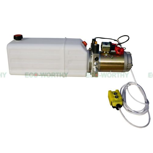 8-Quart 12VDC Single-acting Hydraulic Pump Power Pack Dump Trailer with Control
