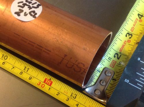 Cambridge Lee Copper Pipe 2&#034; Diameter x 12&#034; in Length L - NFS 61 Unused C13