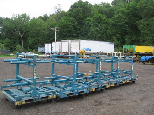 For sale (5) material carts, caster wheels and fork lift pockets for sale
