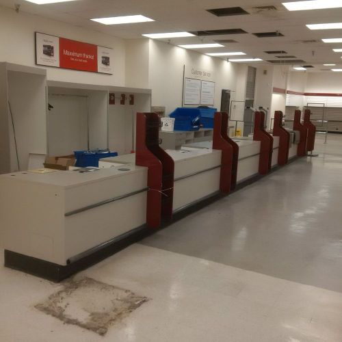 Checkout counter cash wrap used department store fixtures liquidation 6 customer for sale