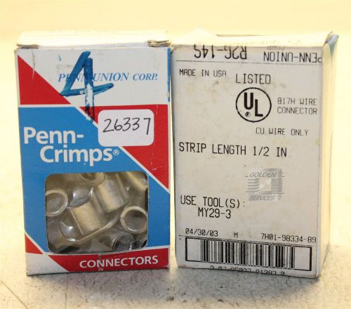 Penn-union r2g-14s ring terminal non-insulated penn-crimps  1/4&#034; stud for sale