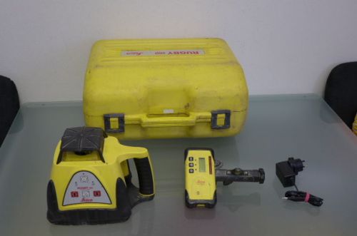 LEICA Rugby 100 rotary laser level w RodEye Plus receiver calibrated