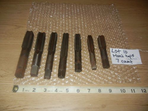 Lot of 6 Total Taps 4 Flute Tap Lot #10 Large minor rust 7/8 1&#034;