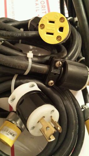 Lot of 6 custom 5-15r, 4720-c l5-15 cooper,leviton with cable 15a 125v 4-12 ft. for sale