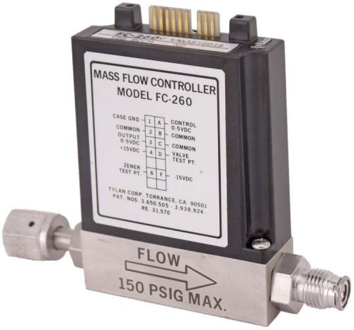 Tylan fc-260v 500-sccm 260 series 150 psig n2 gas mfc mass flow controller for sale