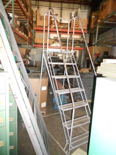 7 Step Metal Rolling Warehouse Ladder