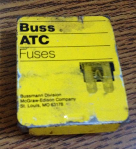 Buss atc-20 fuse tin box of 3 **new** atc20 old stock for sale