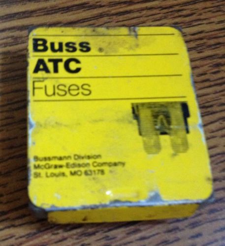 Buss ATC-20 Fuse Tin Box of 3 **NEW** ATC20 Old Stock