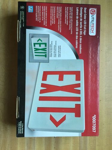 Utilitech Dual-Color LED Exit/Emergency Sign #0007097 - New In Box