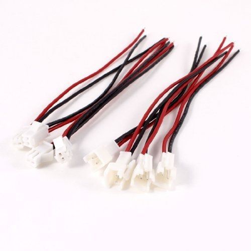 4 Pcs 2 Pin Female Male Neon Glow Strip EL Wire Cable Connector Black Red