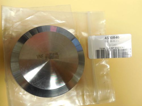 New vne s/s stainless steel clamp end cap eg16a-6l3.0 3.0 cap 3&#034; t316l zg1192 for sale