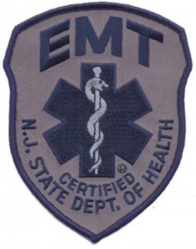 NJ EMT Shoulder Patch Navy/Grey