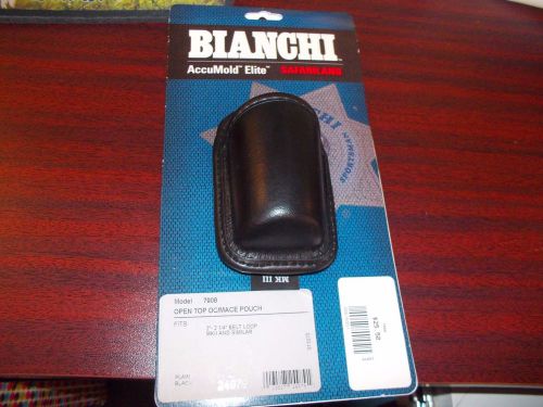 Bianchi 24979 Accumold Elite Open Top OC/Mace Pouch fits MKII Plain shiny black