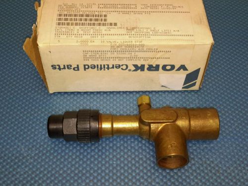 York 025-10510-000 1 1/8&#034;  access valve liquid stop for chiller air cooled new for sale