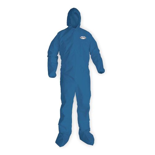 Kleenguard hooded coveralls 4xl blue hooded chemical resistant 20 pack 45097 5y for sale