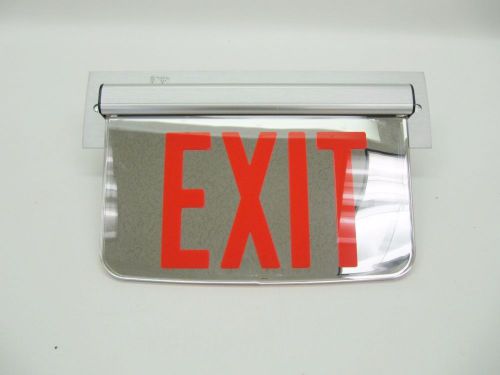 NIB Hubbell LiteForms LEWSRXNEM-XK Red Single Face Edge-Lit LED Exit Sign