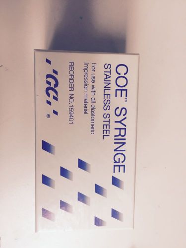 COE Aluminum Syringe for use with all rubber base impression materials