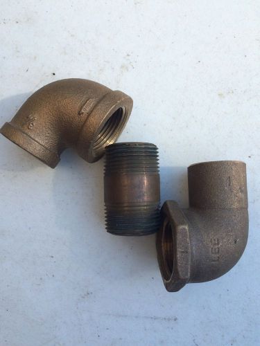 1&#034; Brass Misc Fittings. Qty 3