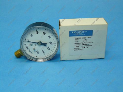 Ashcroft 25w1005-h-02l-160# 2 1/2&#034; pressure gauge 0-160 psi lm 1/4&#034; npt new for sale