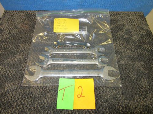 4 ASSORTED BRANDS OPEN END WRENCH SAE USED 7/8 13/16 11/16 3/4 5/8 7/16 3/8 USED