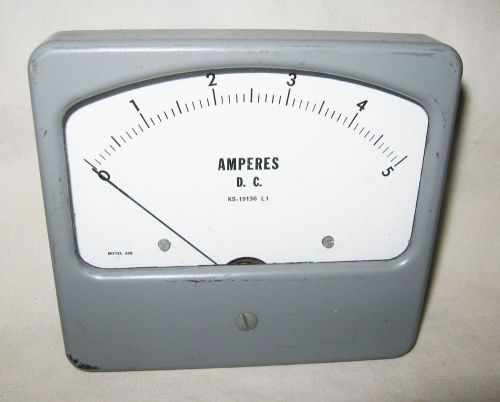 Vintage TRIPLETT Model 420 AMPERES PANEL METER 0-5 WESTERN ELECTRIC KS-19136 L1