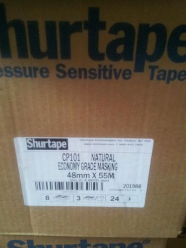 CP-101  Shurtape 2&#034; masking tape 24 rolls EA!Q!