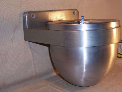 Vintage Modern Mid Century Industrial Stainless Steel Wall Mount Ashtray Planter