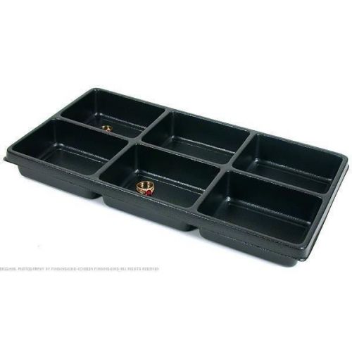 Black Plastic 6 Compartment Jewelry Tray Insert