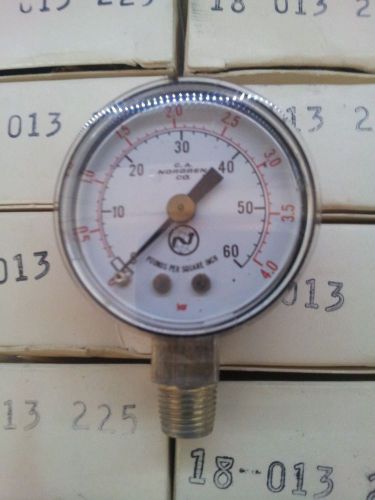 C.A. Norgren Co. 0-60 PSI Bottom Inlet Pressure Gauge 1/4&#034; Male NPT