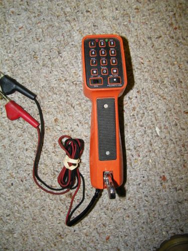 AT&amp;T Telephone Lineman&#039;s Test Butt Set Orange Push Button Phone