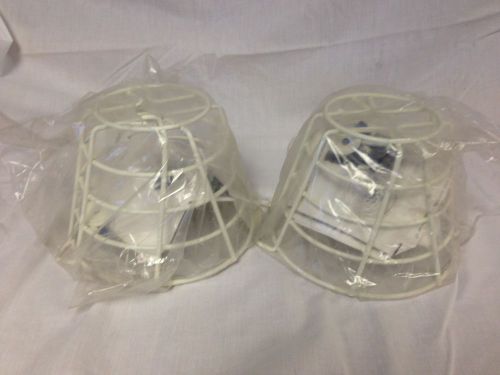 (2) watch dog l.e.d.wd-700 white smoke wire detector guards for sale
