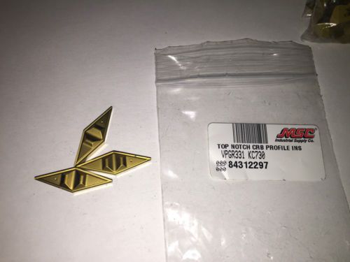 TOP NOTCH PROFILE CARBIDE INSERTS VPGR331 KC730 QUANTITY 3