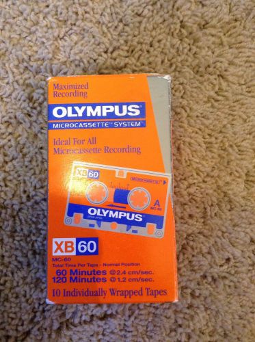 (10) Olympus XB60 Blank Microcassette Recording Tapes Unopened ~ One Pack of Ten