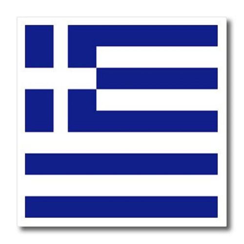 3dRose LLC Greek Flag 8 by 8-Inch Iron on Heat Transfer - H15 109A