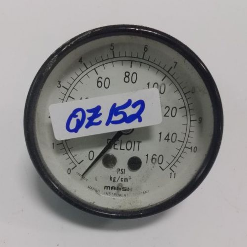 MARSH BELOIT 0-160PSI 0-11 KG/CM PRESSURE GAUGE