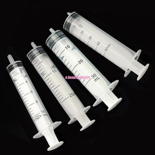 8X Plastic Disposable Syringes 10ml 20ml 30ml 50ml For Lab Hydroponic Nutrient