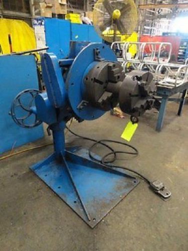 Welding positioner w/14&#034; jaw chuck extension w/12&#034; jaw chuck, foot pedal control for sale