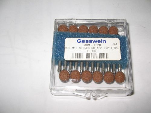 Gesswein Red MTD Stones RB-122 1/8”Shank (QTY 12)