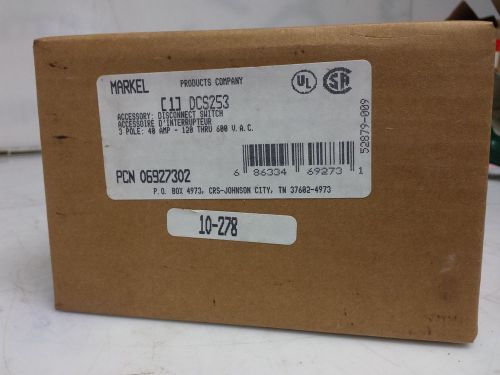 Markel  dcs253   heater disconnect switch   600vac  40 amps 10-278 lr61144 for sale