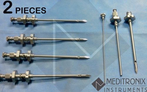 Lot of 2 Abrams Pleural Biopsy (Punch) Needle Set *Reusable* 3 piece needle set