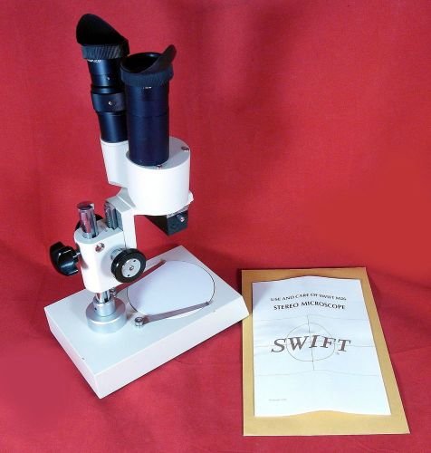 SWIFT Model M26 Greenough FIELD PORTABLE Stereo Microscope w Manual &amp; Eyecups