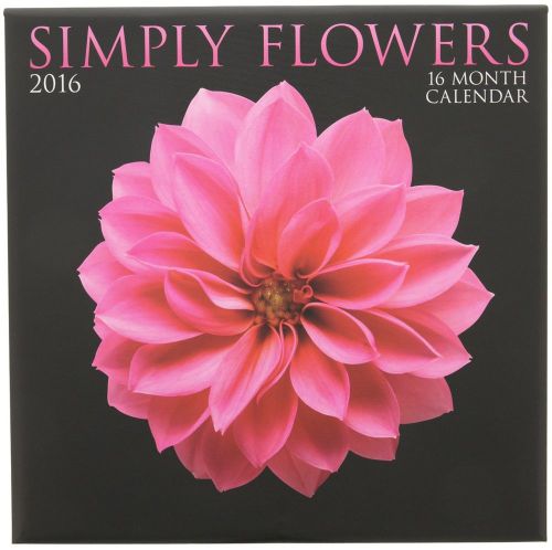 2016 Simply Flowers 16 Month Wall Calendar NEW