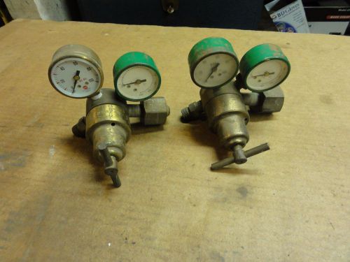 Two victor oxy acetylene welding gauges for sale