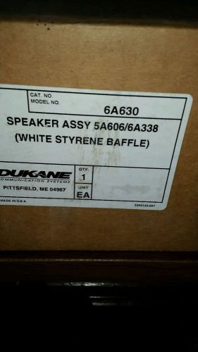 NEW 12&#034; DUKANE CEILING SPEAKERS MODEL 6A630 white Styrene Baffle (quantity 2)