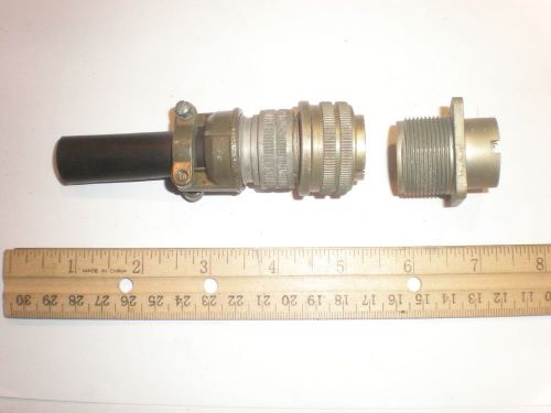 USED - MS3106A 18-4S (SR) with Bushing and MS3102A 18-4P - 4 Pin Mating Pair