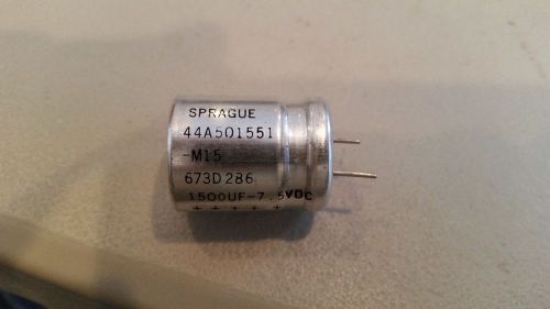 Sprague 1500UF  7.5VDC Electrolytic Capacitor 