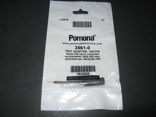 Pomona Test Adapter,.040 Pin 3561-0 Black ( NIP )