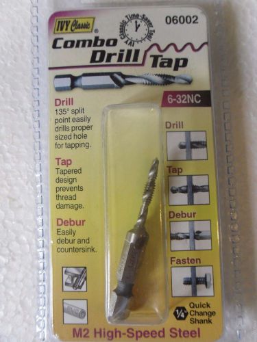 Ivy classic drill/tap/countersink bit, 6-32nc 06002 replaces dtap6-32 for sale