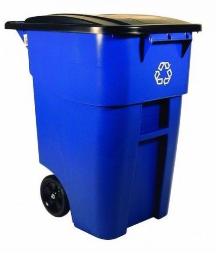 Rubbermaid Commercial FG9W2773BLUE BRUTE Heavy-Duty Rollout Waste/Utility Contai